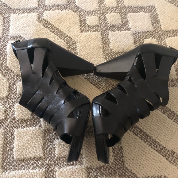 Franco sarto black leather caged heels - Picture 3 of 11